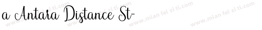 a Antara Distance St字体转换